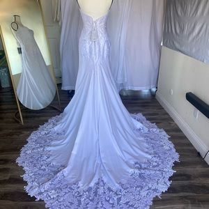 Strapless White Bridal Dress.